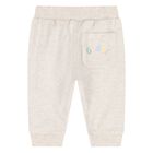 Baby Boys Beige Logo Tracksuit (3 Piece), 1, hi-res
