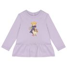 Baby Girls Purple & Ivory Logo Leggings Set, 1, hi-res