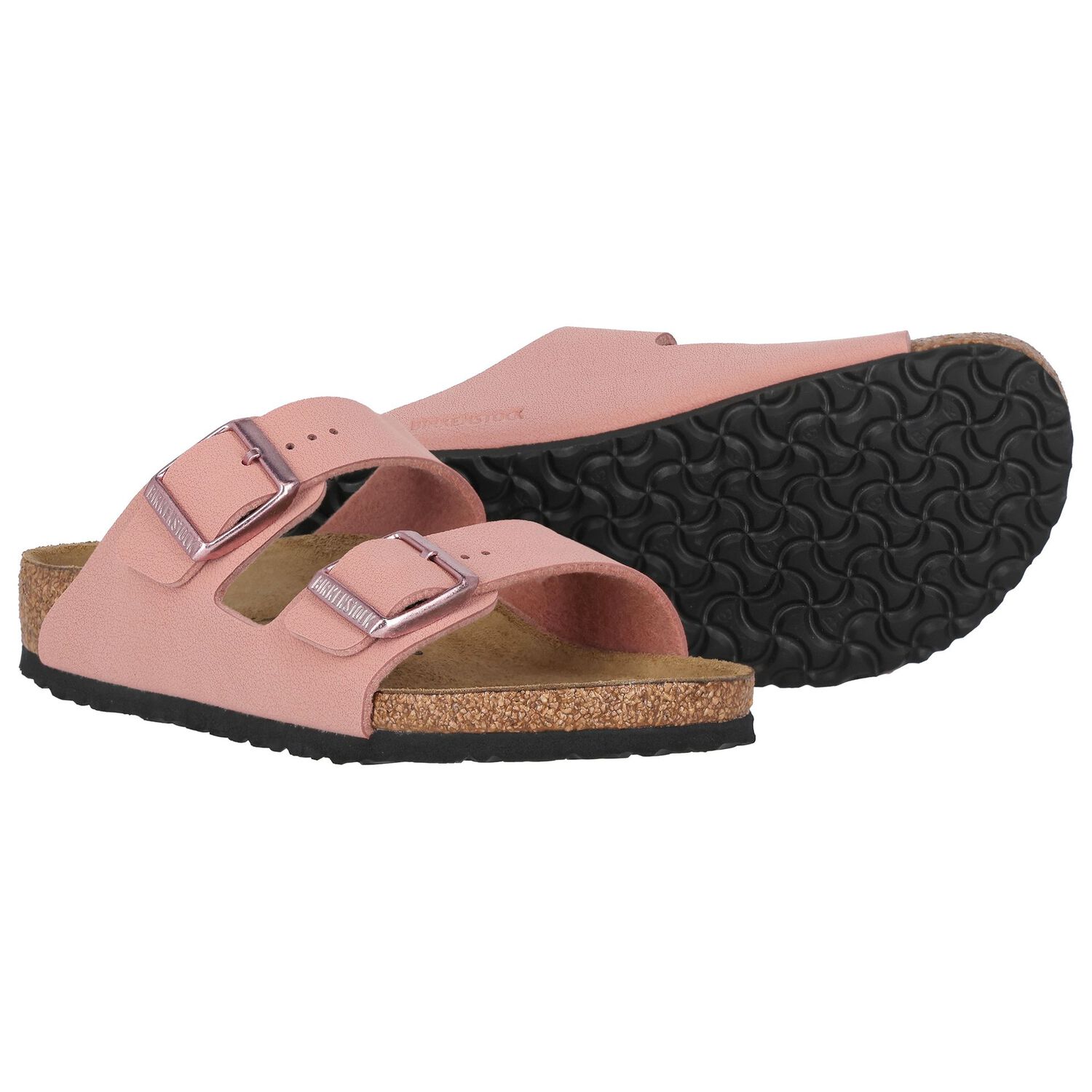 Girls Arizona Pink Clay Sandals, 1, hi-res
