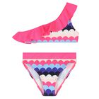 Girls Pink & Blue Ruffled Bikini, 1, hi-res