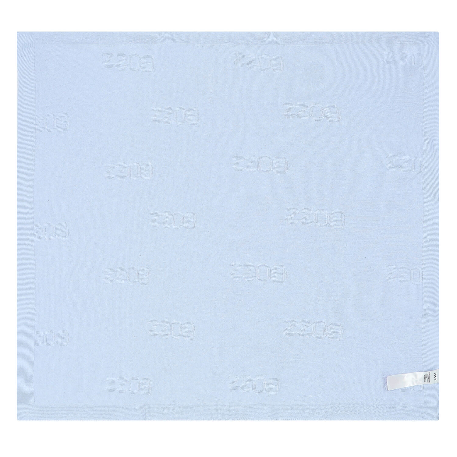 Blue Logo Knitted Baby Blanket, 3, hi-res