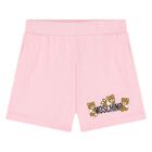 Younger Girls Pink Teddy Bear Logo Shorts Set, 4, hi-res