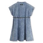 Girls Blue Logo Denim Dress, 1, hi-res