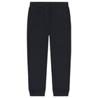Boys Navy Blue Logo Joggers, 2, hi-res