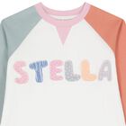 Girls White Logo Long Sleeve Top, 1, hi-res