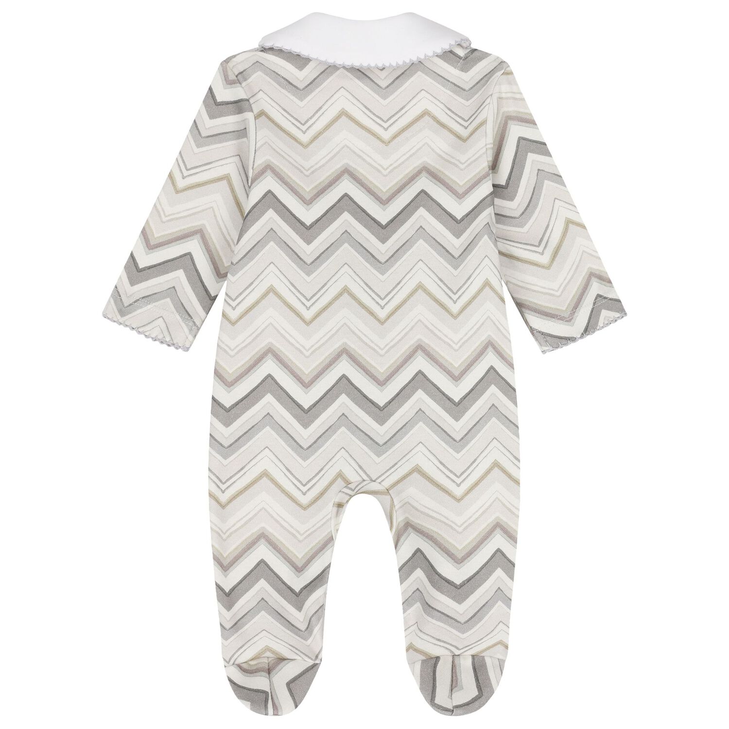 Grey Zig Zag Babygrow, 3, hi-res