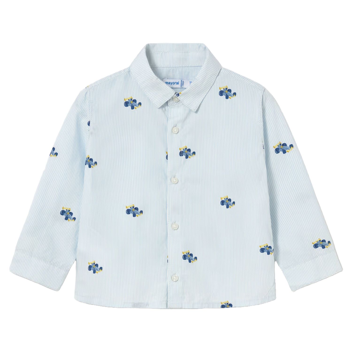 Younger Boys Blue & White Racing Car Shirt, 2, hi-res