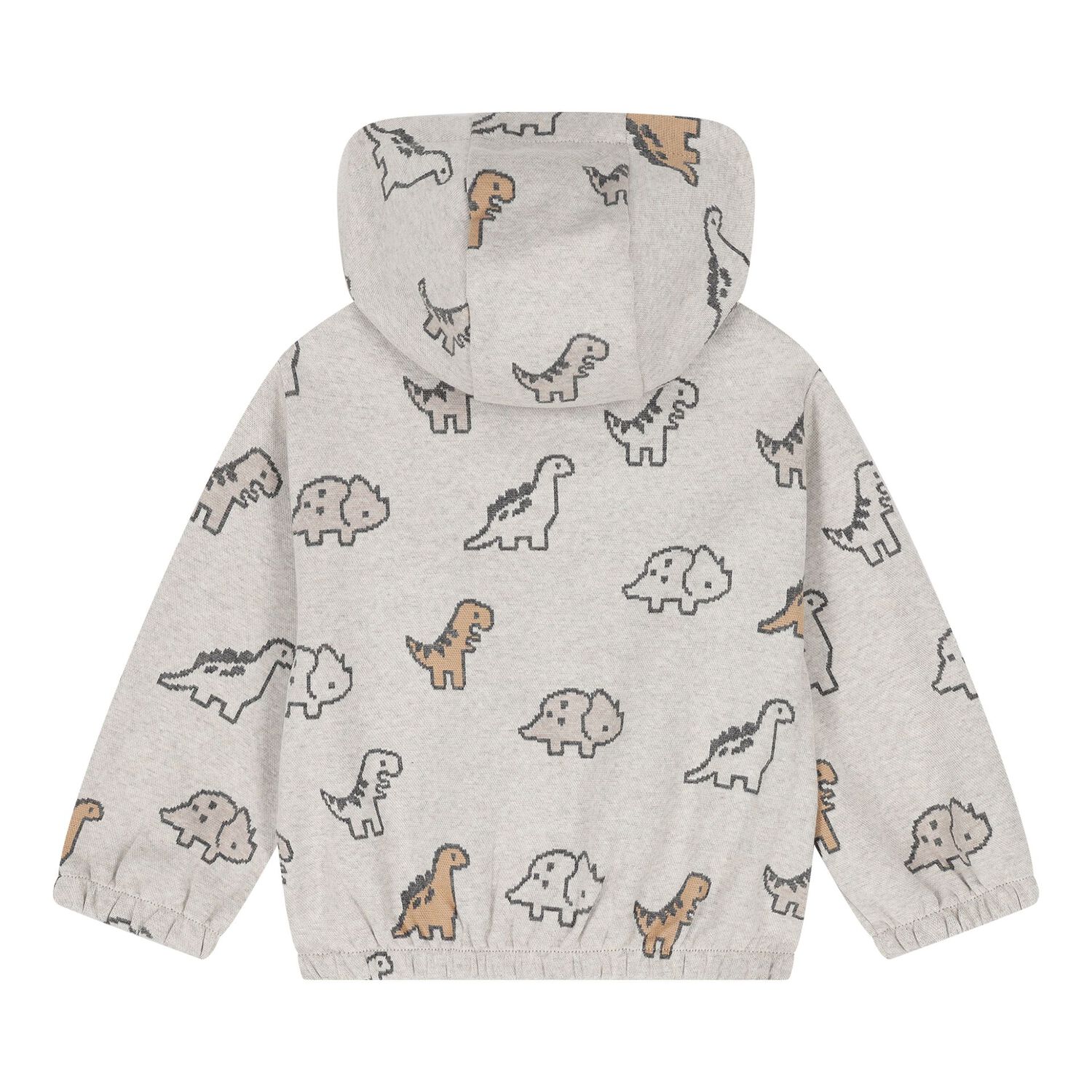 Baby Boys Grey & White Dinosaur Tracksuit ( 3 Piece ), 1, hi-res