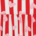 Baby Girls White & Red Striped Shortie, 1, hi-res