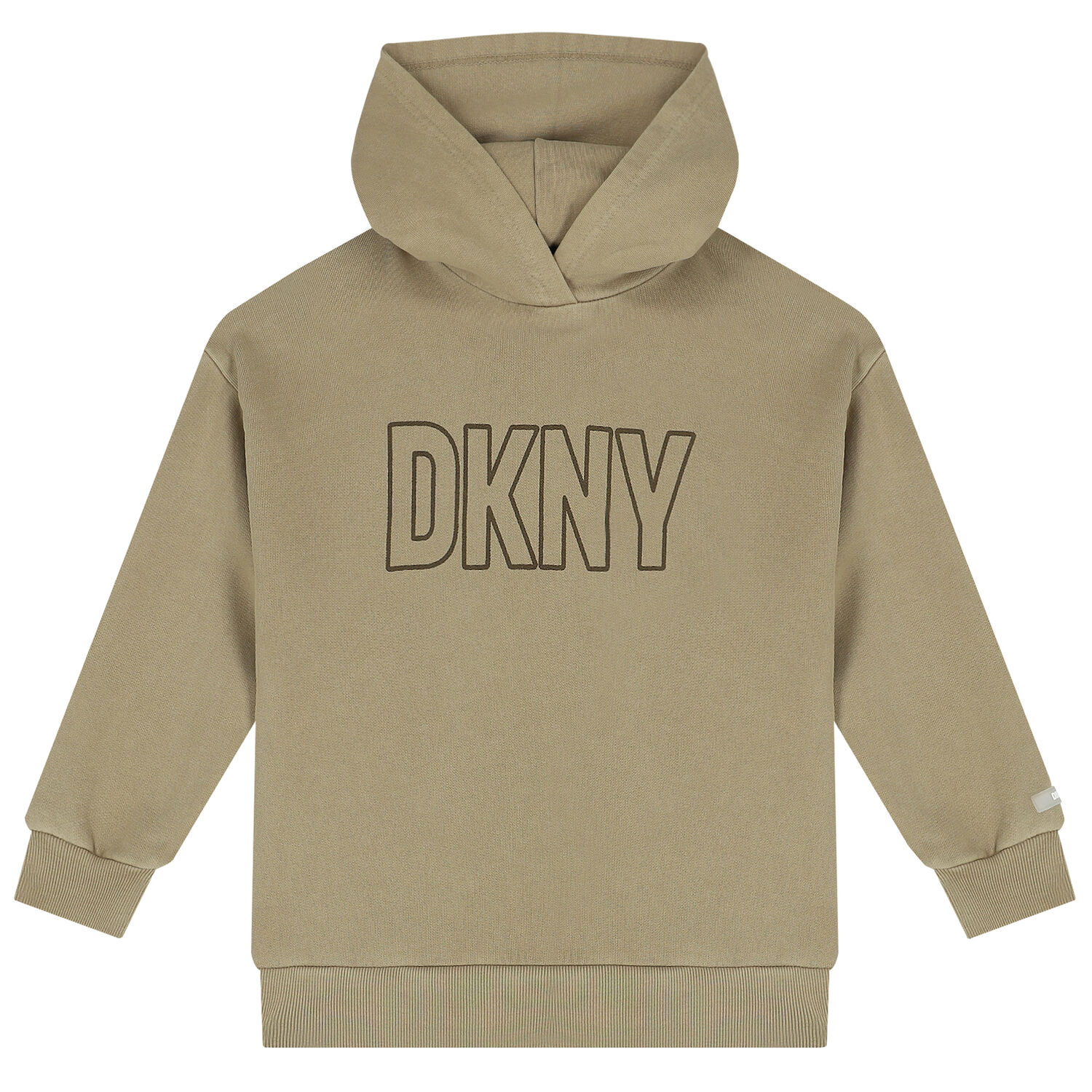 Khaki Green Logo Hooded Top, 1, hi-res