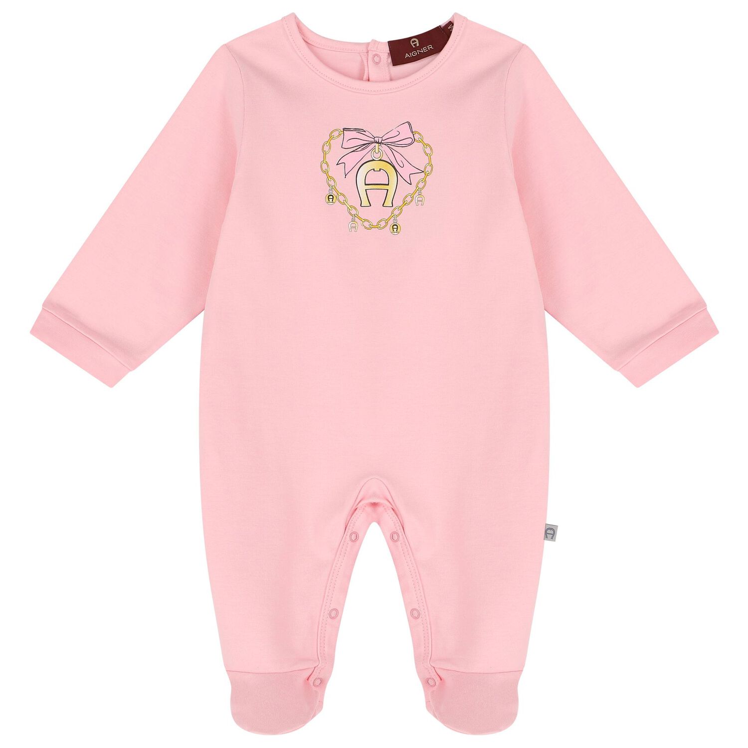 Baby Girls Pink Logo Baby Set, 1, hi-res