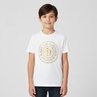 Boys White & Gold Logo T-Shirt, 1, hi-res
