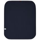 Baby Boys White & Navy Blue Logo Blanket, 3, hi-res