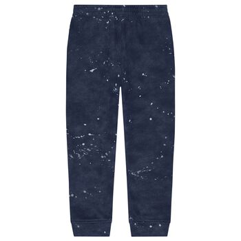 Boys Navy Blue Paint Splatter Joggers