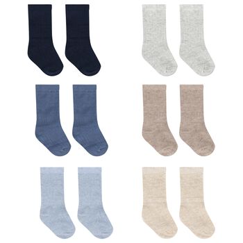 Baby Girls Beige, Ivory & Pink Socks ( 6 Pack )
