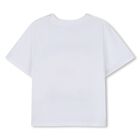 Girls White Daisy Logo T-Shirt, 1, hi-res