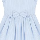 Girls Blue & White Striped Dress, 1, hi-res