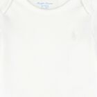 White Logo Baby Bodysuit, 3, hi-res