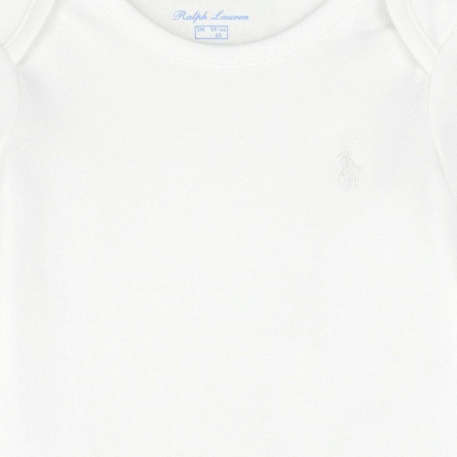 White Logo Baby Bodysuit, 3, hi-res