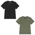 Boys Black & Green Logo T-Shirts ( 2-Pack ), 1, hi-res