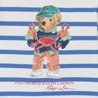 Baby Boys Blue Striped Polo Bear T-Shirt, 1, hi-res