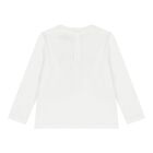 Baby Boys White Logo Long Sleeve Top, 1, hi-res