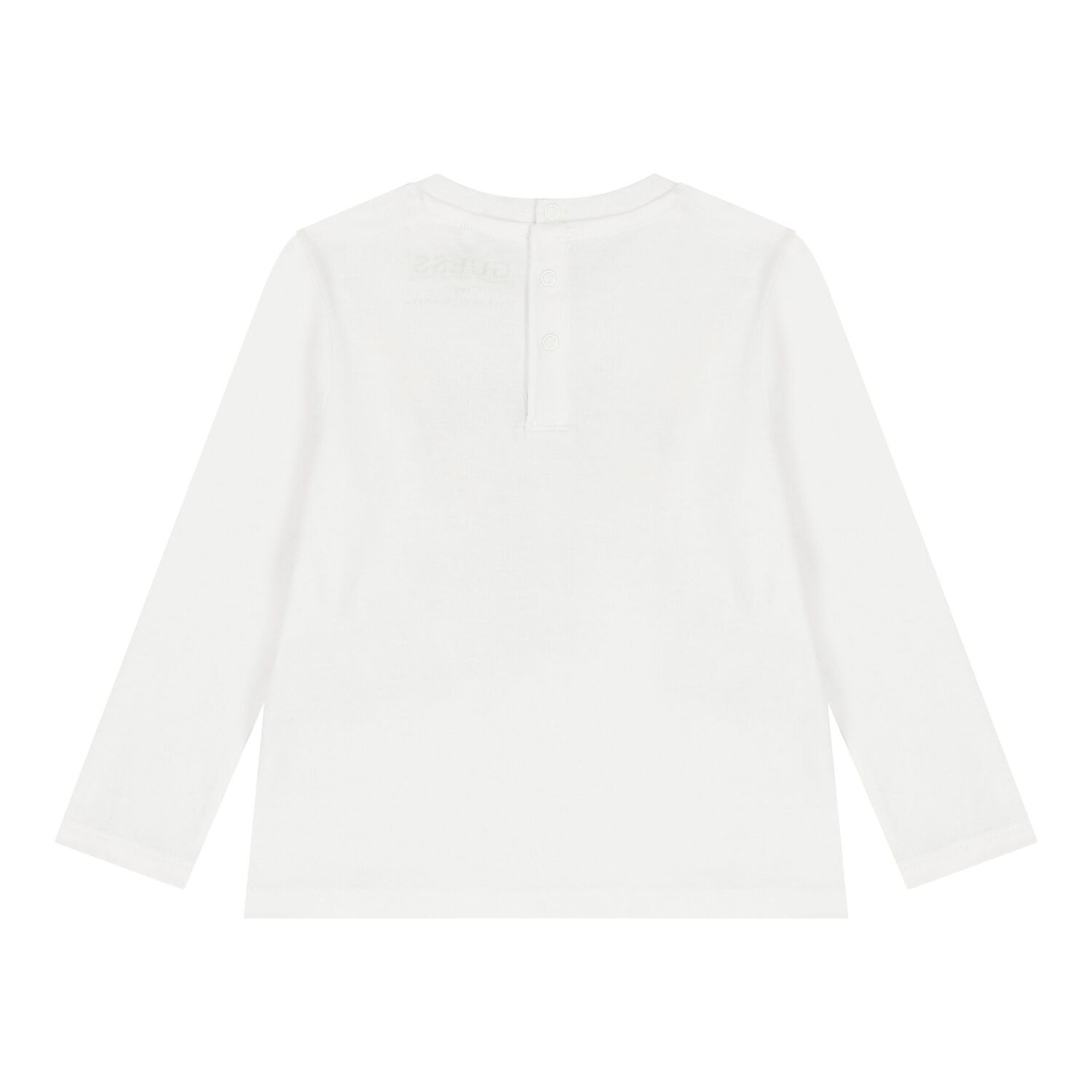 Baby Boys White Logo Long Sleeve Top, 1, hi-res