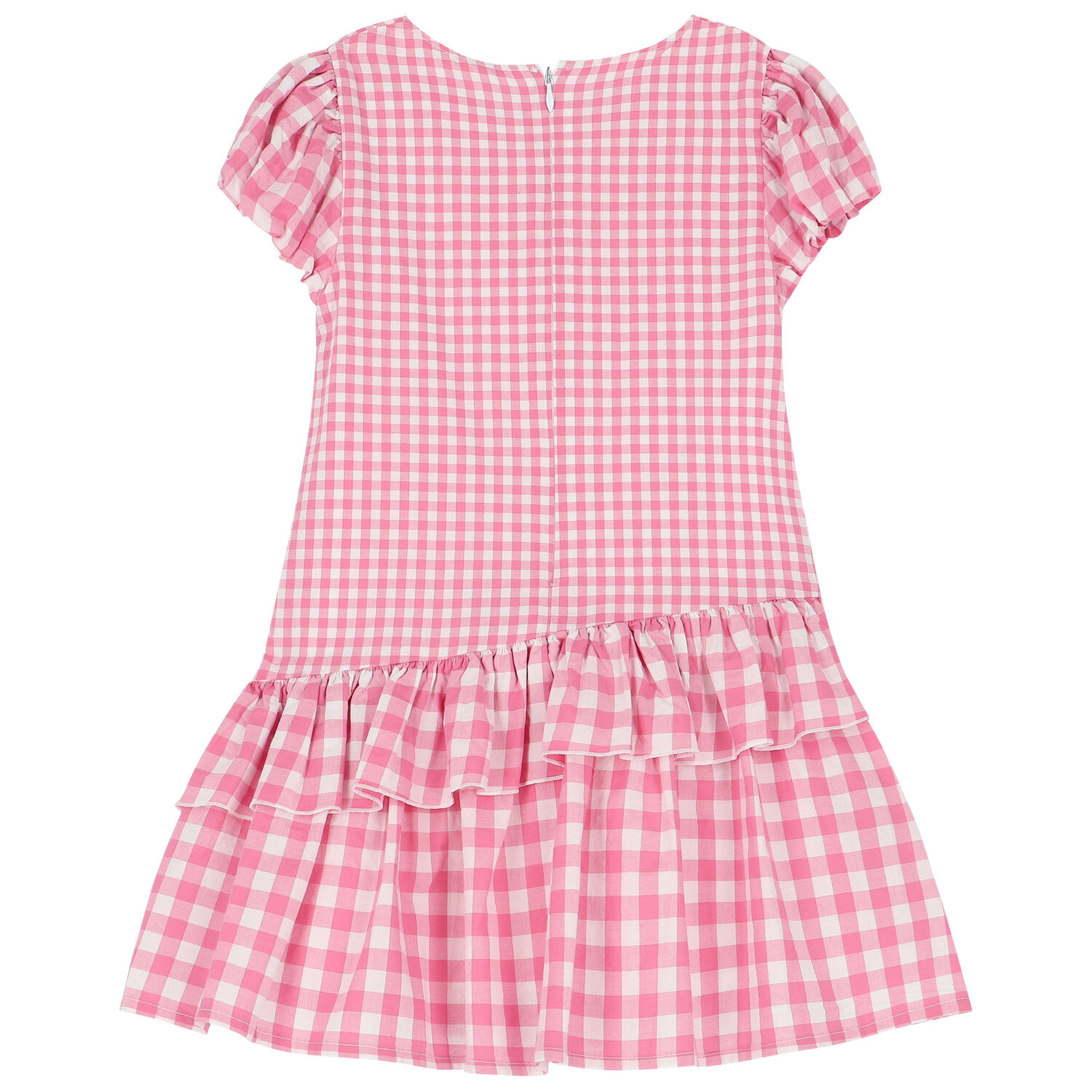 Girls Pink & White Gingham Dress, 1, hi-res image number null
