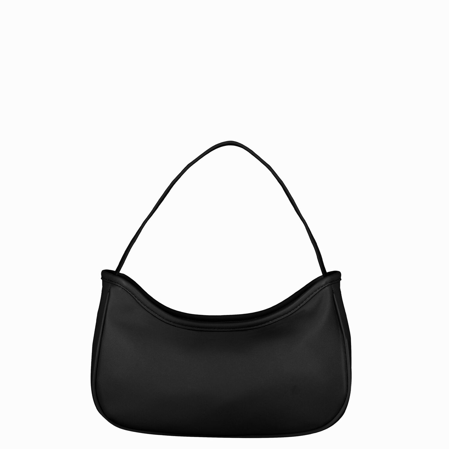 Girls Black Leather Handbag, 1, hi-res