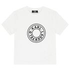 Boys White Logo T-Shirt, 2, hi-res