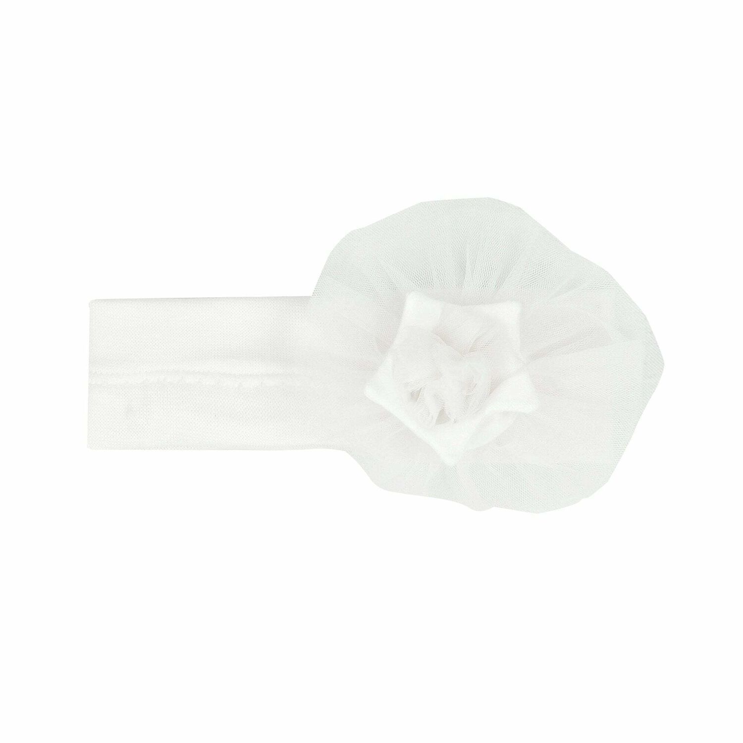Baby Girls White Flower Headband, 1, hi-res