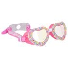 Girls Pink Heart Swimming Goggles, 1, hi-res