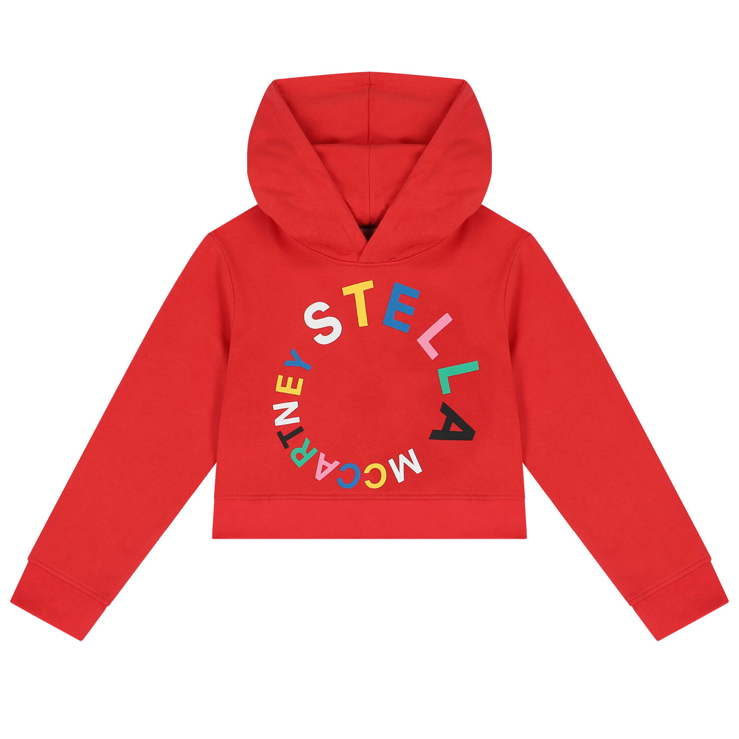 Girls Red Logo Hooded Top, 1, hi-res image number null
