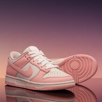 Girls Pink & White Dunk Low Trainers