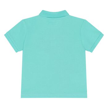 Younger Boys Aqua Logo Polo Shirt