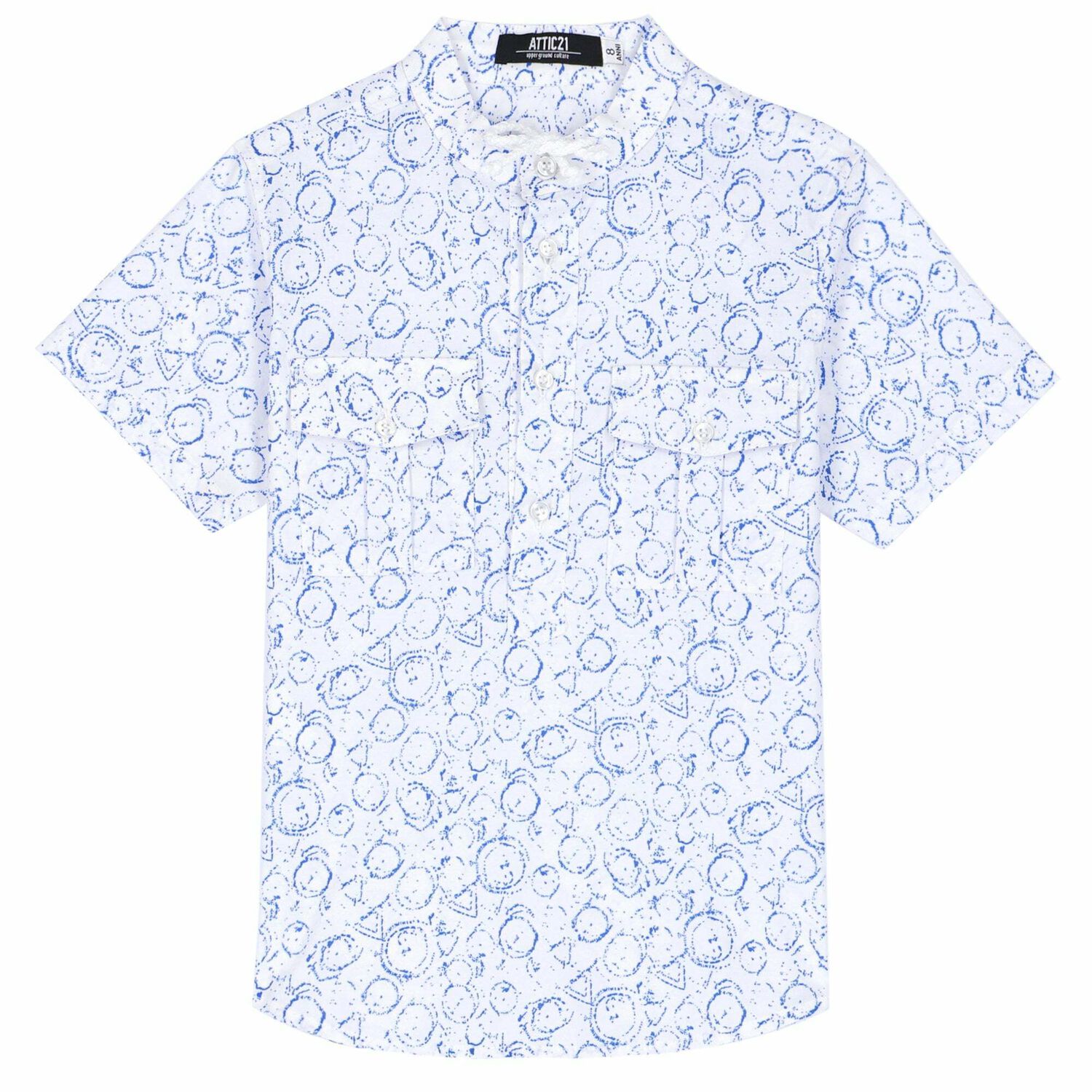 Boys White & Blue Shirt, 1, hi-res image number null