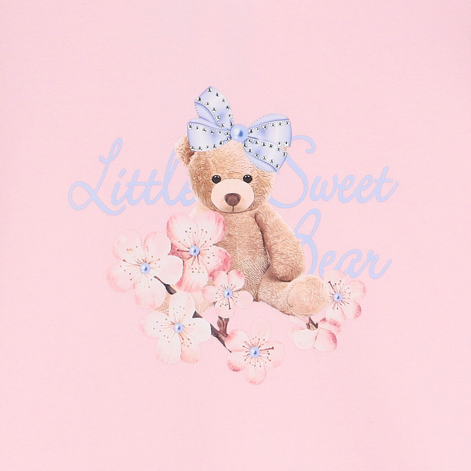 Girls Pink Teddy Bear Dress, 1, hi-res