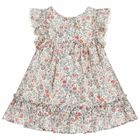 Baby Girls Ivory Floral Dress, 1, hi-res
