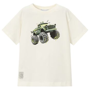 Boys Ivory Monster Truck T-Shirt