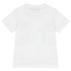 Younger Boys White Logo T-Shirt, 1, hi-res