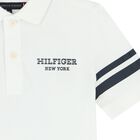 Boys White Logo Polo Shirt, 1, hi-res