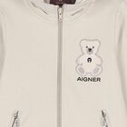 Girls Beige Teddy Bear Logo Tracksuit, 1, hi-res