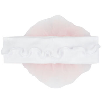 Baby Girls White & Pink Flower Headband