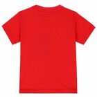 Younger Boys Red & Gold Logo T-Shirt, 1, hi-res