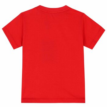 Younger Boys Red & Gold Logo T-Shirt