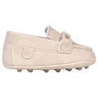 Baby Boys Beige Leather Pre Walker Moccasins, 2, hi-res