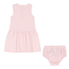 Baby Girls Pink Logo Dress Set, 2, hi-res