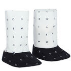 Baby Boys Navy Blue Logo Bib Set, 1, hi-res