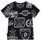 Boys Black Logo T-Shirt, 2, hi-res