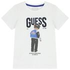 Boys White Teddy Bear Logo T-Shirt, 2, hi-res